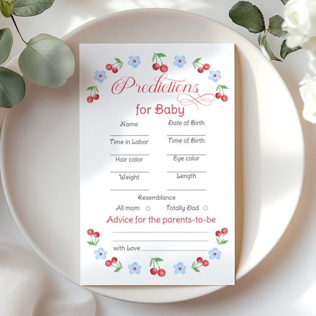Papier Prédictions cerise pour bébé et conseils aux paren (Créateur téléchargé)