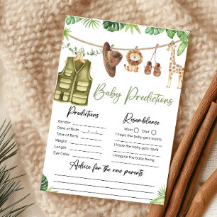 Papier Prédictions de bébé Animaux de la Jungle Safari Tr