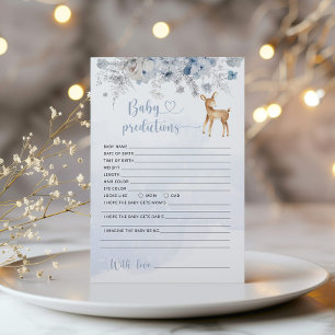 Papier Prédictions de cerfs-bébés bleu d'hiver pour bébé