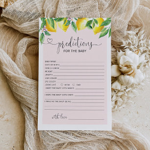 Papier Prédictions de citron d'agrumes roses pour bébé