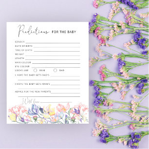 Papier Prédictions de fleurs sauvages à l'aquarelle pour