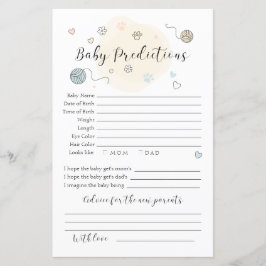 Papier Prédictions de petit chaton joueur pour bébé