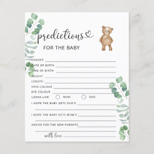 Papier Prédictions d'ours eucalyptus pour bébé