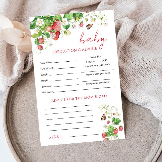 Papier Prédictions et conseils aux fraises pour bébés (Créateur téléchargé)
