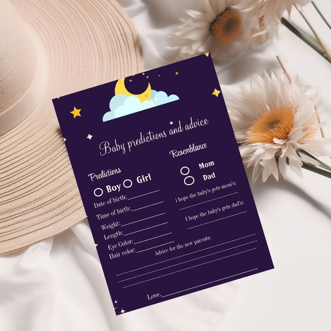 Papier Prédictions et conseils bébé jeu de baby shower (Créateur téléchargé)