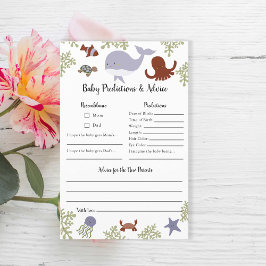 Papier Prédictions et conseils dans le Baby shower marin