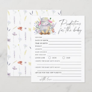 Papier Prédictions et conseils pour bébé - agneau