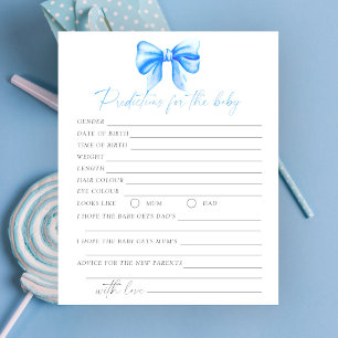 Papier Prédictions et conseils pour bébé de shower bébé r