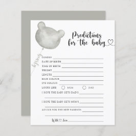 Papier Prédictions et conseils pour bébé OURSE