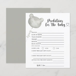 Papier Prédictions et conseils pour bébé OURSE