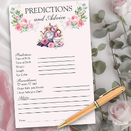Papier Prédictions et conseils pour bébé Pot de thé Vinta