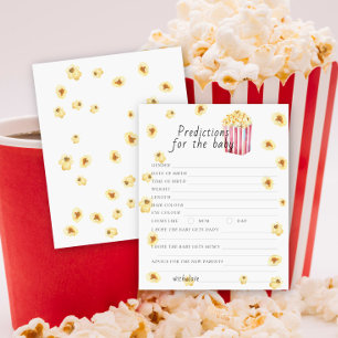 Papier Prédictions et conseils pour bébé shower Popcorn