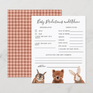 Papier Prédictions et conseils pour bébé Woodland