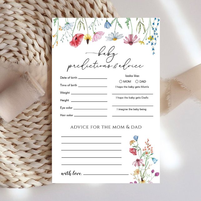 Papier Prédictions et conseils pour bébés fleur sauvage (Créateur téléchargé)