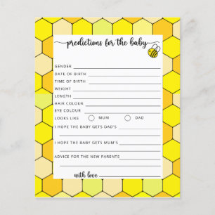 Papier Prédictions et conseils pour le bébé des abeilles