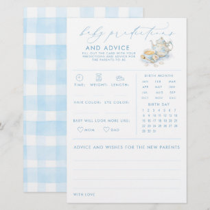 Papier Prédictions pour bébé & conseils Jeu de baby showe