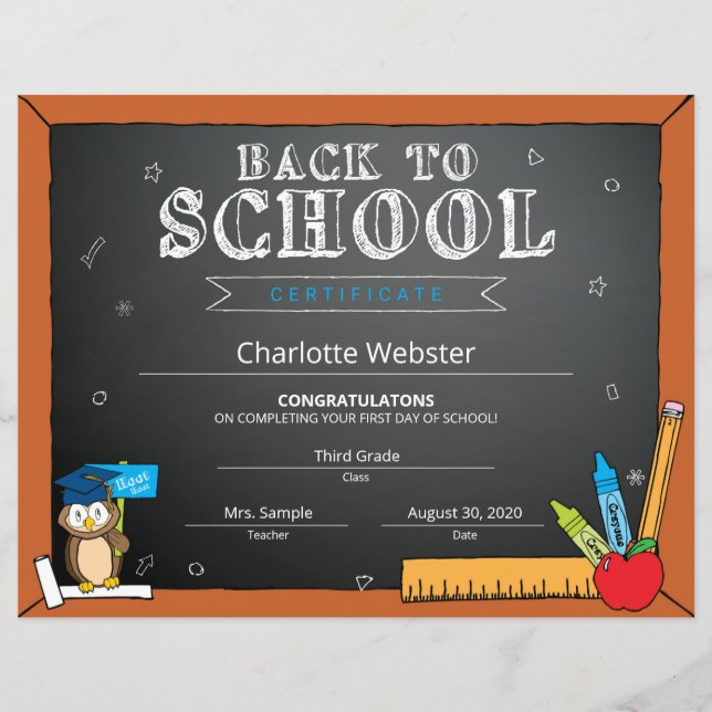 Papier Premier jour noir de la maternelle Connexion Retou (Devant)