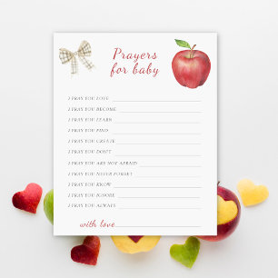 Papier prières baby showers de pomme pour bébé