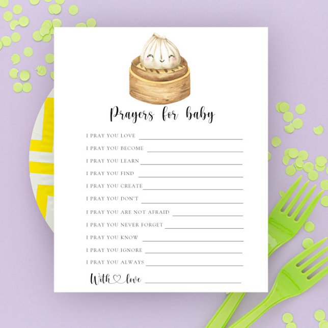 Papier Prières de baby shower pour bébé (Créateur téléchargé)