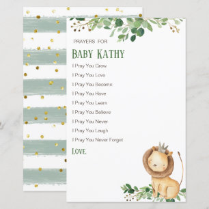 Papier Prières florales du Prince Lion pour bébé