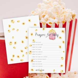 Papier Prières pour bébé à la baby shower au pop-corn