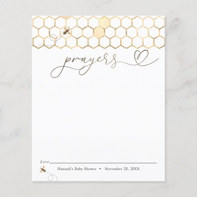 Papier Prières pour Bébé Abee moderne (Devant)