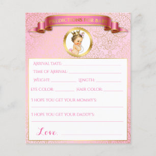 Papier Princess Pink Gold Conseils Jeux de prévision