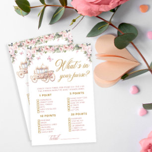 Papier Princesse Quoi dans votre sac Jeu de douche bébé