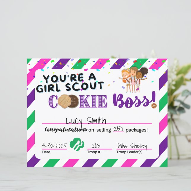 Papier Prix Boss Cooke de vente de scouts (Debout devant)