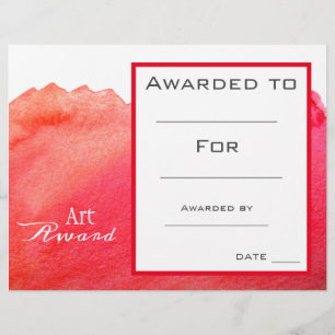 Papier Prix d'art de classe peinture rouge éclaboussure d