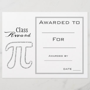 Papier Prix de classe Mathématiques étudiant en mathémati