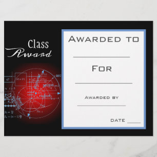 Papier Prix de classe Mathématiques étudiant en mathémati