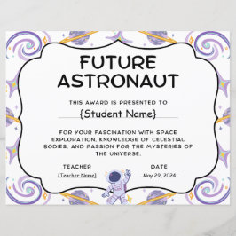 Papier Prix de reconnaissance des futurs astronautes