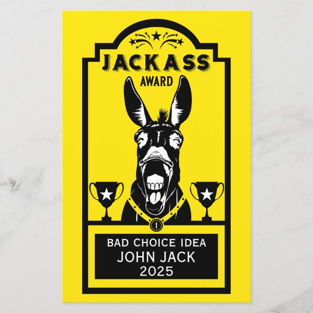 Papier Prix Jackass (Devant)
