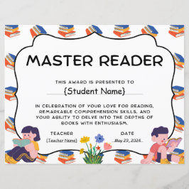 Papier Prix Master Reader pour la reconnaissance étudiant