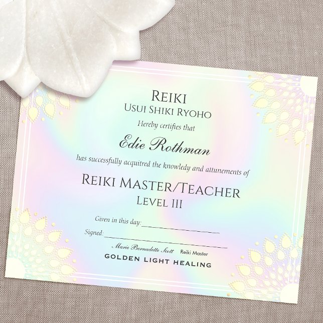 Papier Prix Reiki Yoga du certificat d'achèvement (Créateur téléchargé)