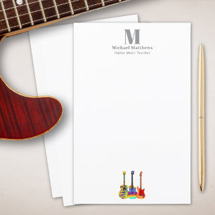 Papier Professeur de Guitare Leçons de Musique Entreprise