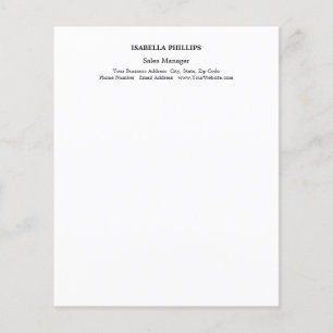 Papier Professionnel blanc minimaliste Plat Creative