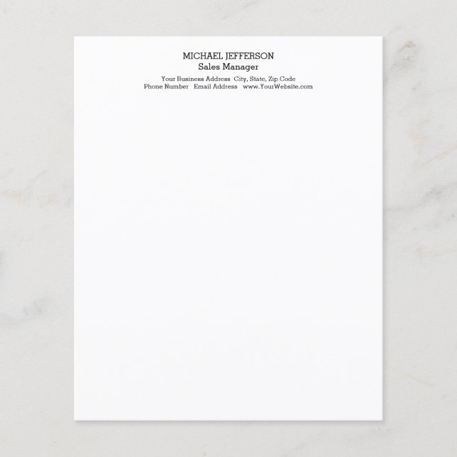 Papier Professionnel minimaliste classique simple (Devant)