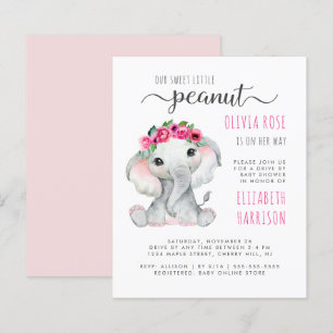 Papier Promenade Eléphant Rose Budget Par Bébé Fille Douc