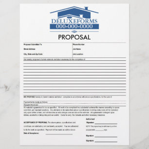 Papier Proposition de toit bleu