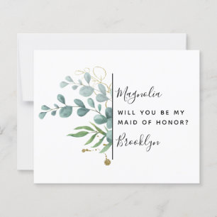 Papier Proposition d'honneur Eucalyptus Maid of Honor