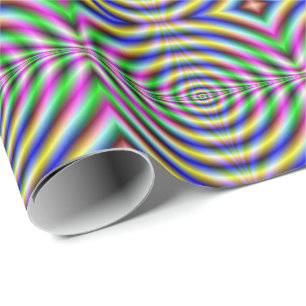 Papier Psychedelic Neon Eye Geschenkpapier