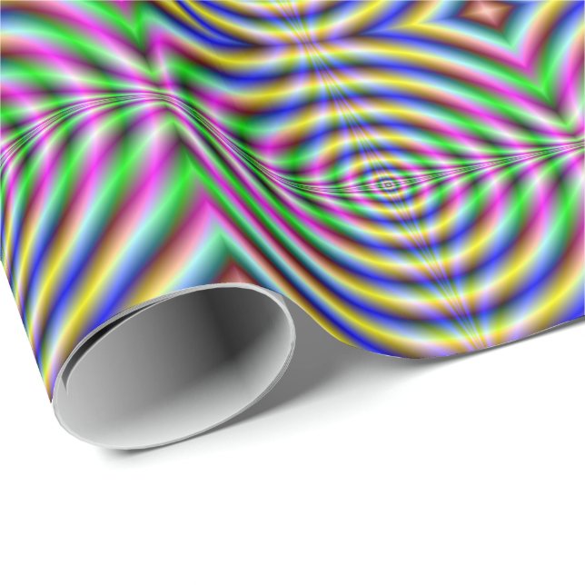 Papier Psychedelic Neon Eye Geschenkpapier (Rolleneckpunkt)
