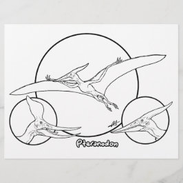 Papier Pteranodon - Coloriage Page.