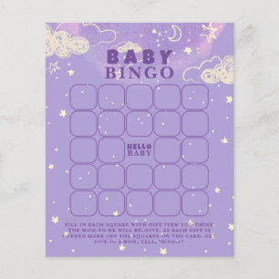 Papier Purple Dream Bingo Baby shower Jeu
