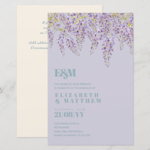 Papier Purple Wisteria Sage Floral Garden Mariage