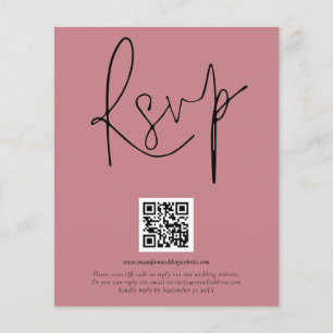 PAPIER QR Code Script Wedding Dusty Rose UAWG