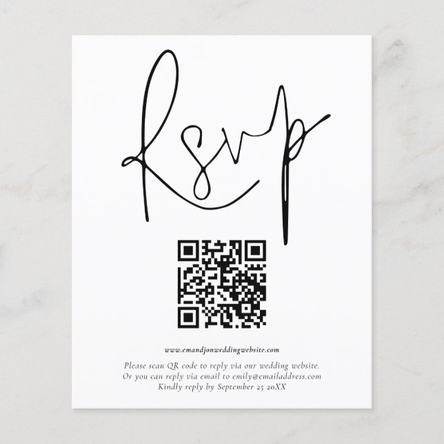 PAPIER | QR Code Script Wedding RSVP (Vorne)