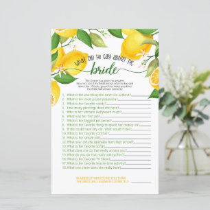 Papier Qu'A-T-Il Dit De Son Jeu De Mariée - Lemon